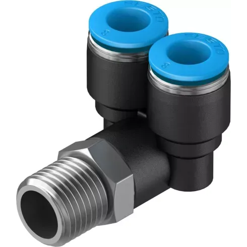 Тройник цанговый с резьбой угловой Festo QSYL-1/4-8 Тройник цанговый с резьбой угловой Festo QSYL-1/4-8