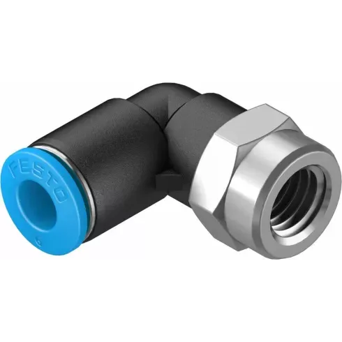 Штуцер цанговый угловой с внутренней резьбой Festo QSLF-1/8-6-B Штуцер цанговый угловой с внутренней резьбой Festo QSLF-1/8-6-B