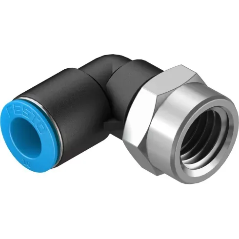 Штуцер цанговый угловой с внутренней резьбой Festo QSLF-3/8-10-B Штуцер цанговый угловой с внутренней резьбой Festo QSLF-3/8-10-B