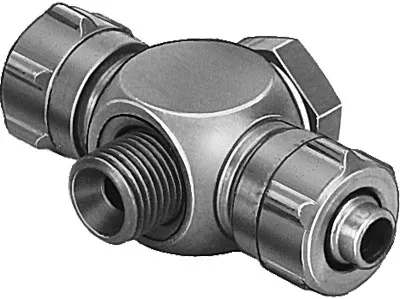 Тройник ниппельный с резьбой и накидной гайкой Festo TCK-1/4-PK-6-KU Тройник ниппельный с резьбой и накидной гайкой Festo TCK-1/4-PK-6-KU