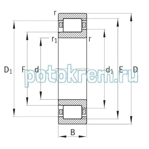 Подшипник F-94480 NUP (60*110*28) Подшипник F-94480 NUP (60*110*28)
