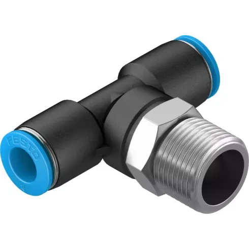 Тройник цанговый с резьбой переходной Festo QST-3/8-8 Тройник цанговый с резьбой переходной Festo QST-3/8-8