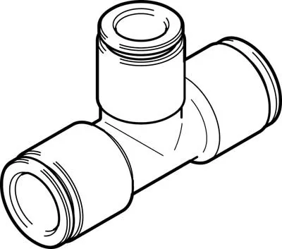 Тройник цанговый переходной Festo NPQH-T-Q6-Q4-P10 Тройник цанговый переходной Festo NPQH-T-Q6-Q4-P10