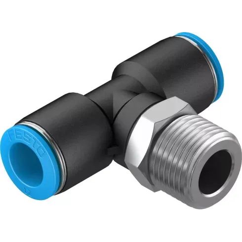 Тройник цанговый с резьбой переходной Festo QST-1/2-12 Тройник цанговый с резьбой переходной Festo QST-1/2-12