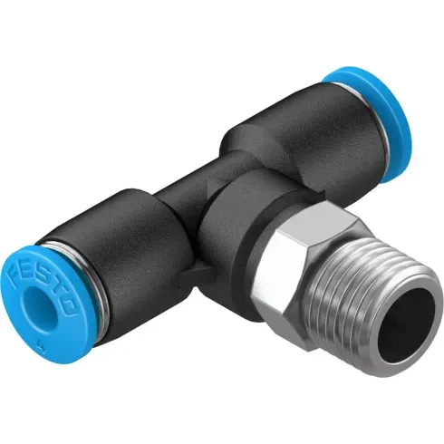 Тройник цанговый с резьбой переходной Festo QST-1/8-4 Тройник цанговый с резьбой переходной Festo QST-1/8-4