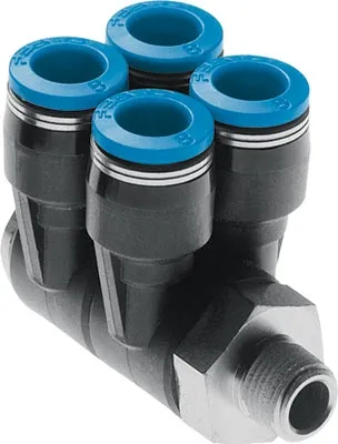 Коллектор цанговый поворотный с четырьмя выходами Festo QSLV4-1/2-12 Коллектор цанговый поворотный с четырьмя выходами Festo QSLV4-1/2-12