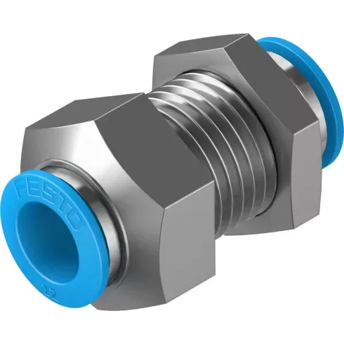 Муфта цанговая для панельного монтажа прямая Festo QSS-12-F Муфта цанговая для панельного монтажа прямая Festo QSS-12-F