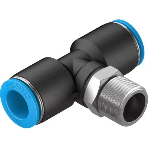 Тройник цанговый с резьбой переходной Festo QST-3/8-12 Тройник цанговый с резьбой переходной Festo QST-3/8-12