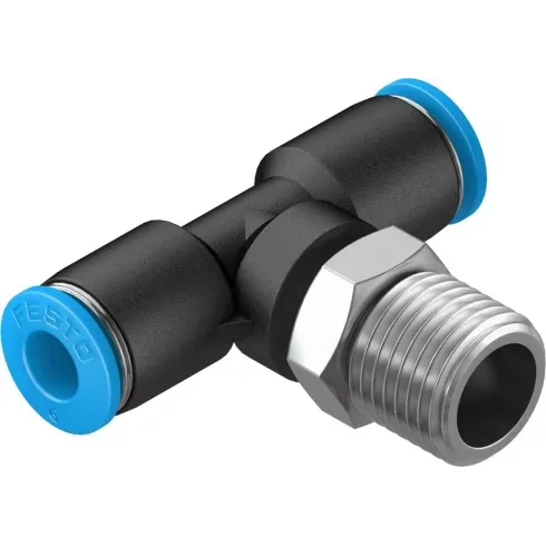 Тройник цанговый с резьбой переходной Festo QST-1/4-6 Тройник цанговый с резьбой переходной Festo QST-1/4-6