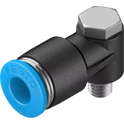 Штуцер цанговый угловой с наружным шестигранником Festo QSLV-M5-6 Штуцер цанговый угловой с наружным шестигранником Festo QSLV-M5-6