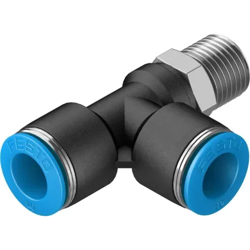 Тройник цанговый с резьбой переходной Festo QSTL-1/4-10 Тройник цанговый с резьбой переходной Festo QSTL-1/4-10