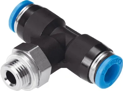 Тройник цанговый с резьбой переходной Festo QST-G3/8-12 Тройник цанговый с резьбой переходной Festo QST-G3/8-12