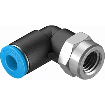Штуцер цанговый угловой с внутренней резьбой Festo QSLF-1/8-6-B Штуцер цанговый угловой с внутренней резьбой Festo QSLF-1/8-6-B