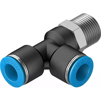 Тройник цанговый с резьбой переходной Festo QSTL-3/8-10
