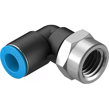 Штуцер цанговый угловой с внутренней резьбой Festo QSLF-3/8-10-B