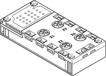 Плита для блочного монтажа Festo CPX-AB-4-M12X2-5POL-R Плита для блочного монтажа Festo CPX-AB-4-M12X2-5POL-R