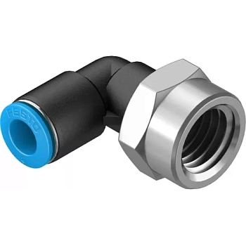 Штуцер цанговый угловой с внутренней резьбой Festo QSLF-3/8-8-B Штуцер цанговый угловой с внутренней резьбой Festo QSLF-3/8-8-B