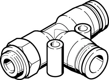 Тройник цанговый с резьбой переходной Festo QSTL-G1/2-16