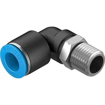 Штуцер цанговый угловой Festo QSL-1/4-10 Штуцер цанговый угловой Festo QSL-1/4-10