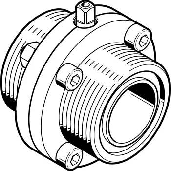 Поворотный затвор пищевой Festo VZFB-SZ-11/2-TT-V2V2E Поворотный затвор пищевой Festo VZFB-SZ-11/2-TT-V2V2E
