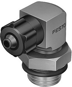 Штуцер ниппельный угловой с накидной гайкой Festo LCKN-1/4-PK-4 Штуцер ниппельный угловой с накидной гайкой Festo LCKN-1/4-PK-4