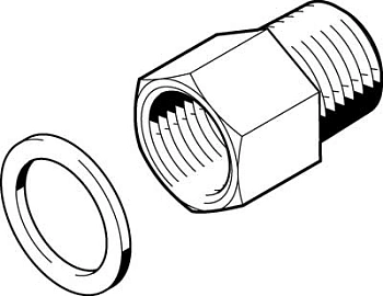Ниппель резьбовой Festo AD-1/8NPT-G1/8-I Ниппель резьбовой Festo AD-1/8NPT-G1/8-I
