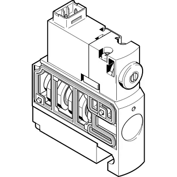 Распределитель с электроуправлением Festo CPVSC1-M1HT-J-T-Q3 Распределитель с электроуправлением Festo CPVSC1-M1HT-J-T-Q3