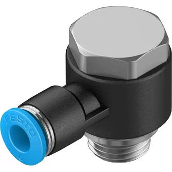 Штуцер цанговый угловой с наружным шестигранником Festo QSLV-G1/4-6 Штуцер цанговый угловой с наружным шестигранником Festo QSLV-G1/4-6