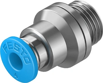 Штуцер цанговый с внешним шестигранником Festo QS-G1/8-4-I Штуцер цанговый с внешним шестигранником Festo QS-G1/8-4-I