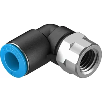 Штуцер цанговый угловой с внутренней резьбой Festo QSLF-1/4-10-B Штуцер цанговый угловой с внутренней резьбой Festo QSLF-1/4-10-B