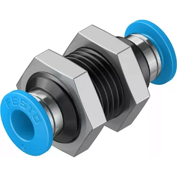 Муфта цанговая для панельного монтажа прямая Festo QSS-6 Муфта цанговая для панельного монтажа прямая Festo QSS-6