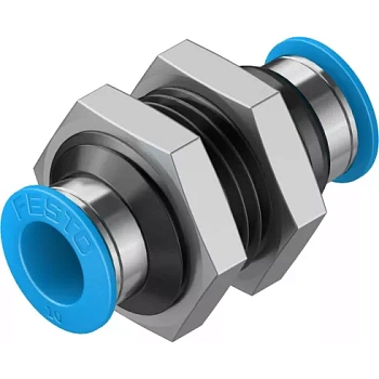 Муфта цанговая для панельного монтажа прямая Festo QSS-10 Муфта цанговая для панельного монтажа прямая Festo QSS-10