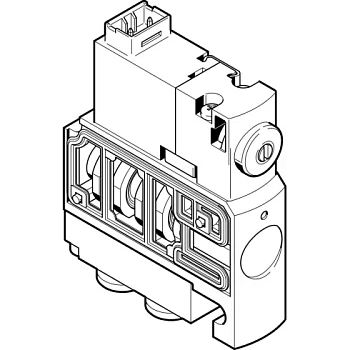 Распределитель с электроуправлением Festo CPVSC1-M1H-N-T-Q3O Распределитель с электроуправлением Festo CPVSC1-M1H-N-T-Q3O